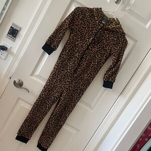 Old Navy Brown Leopard Kids Onsie